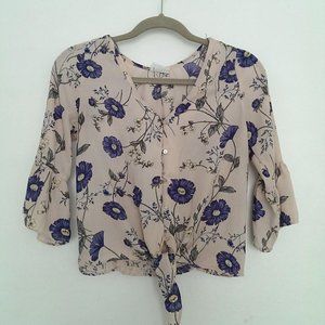 Sienna sky Floral bell sleeve top